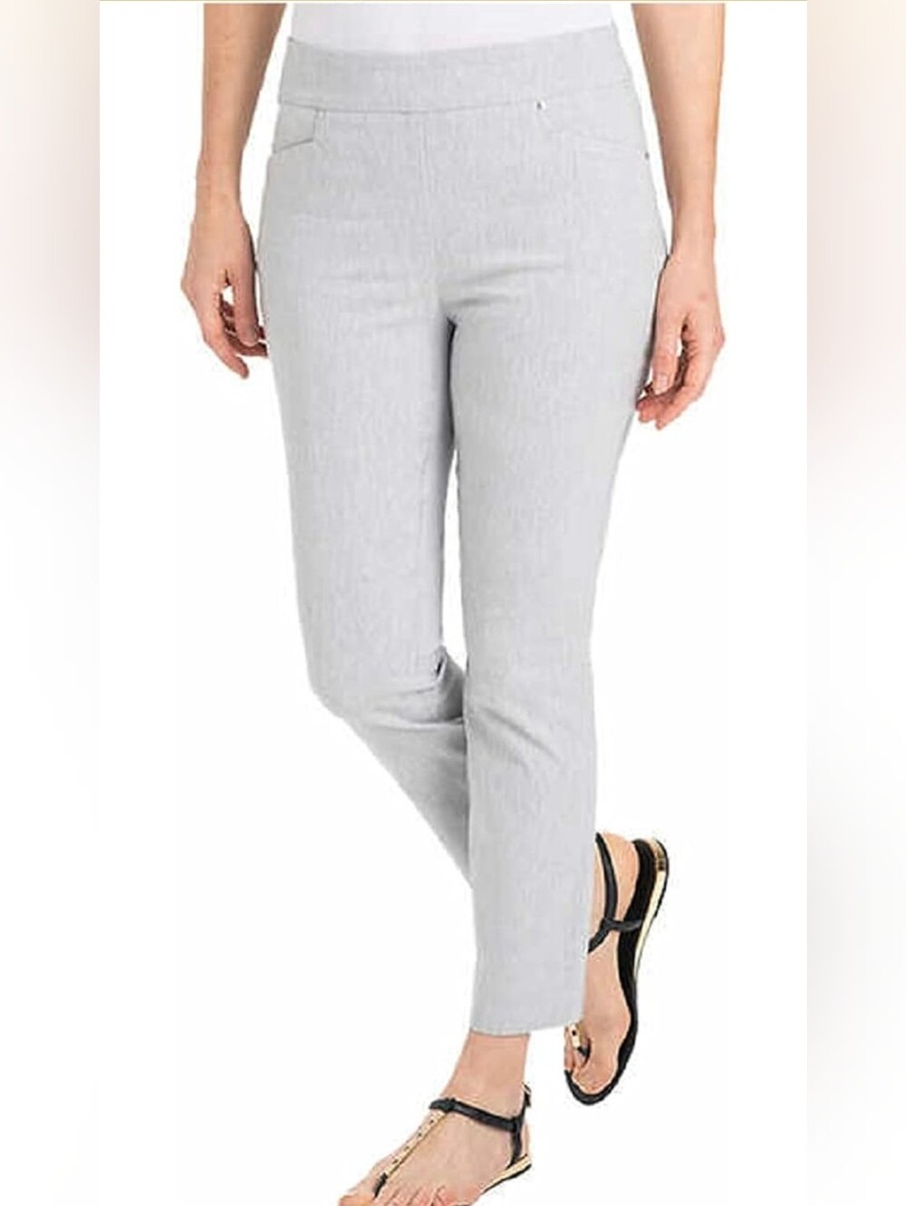 Hilary Radley Light Gray Women's Slacks